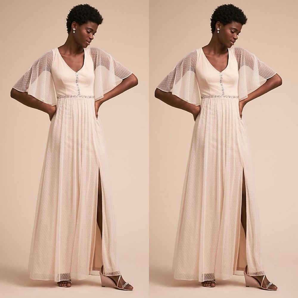 Anthropologie x BHLDN Rivoli Dress Champagne